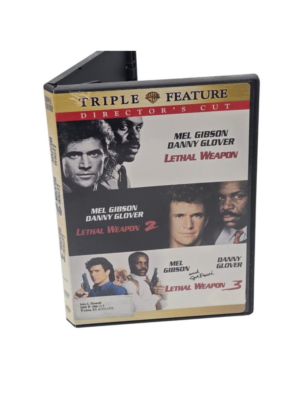 Lethal Weapon Triple Feature DVD Directors Cut Mel Gibson Danny Glover Action